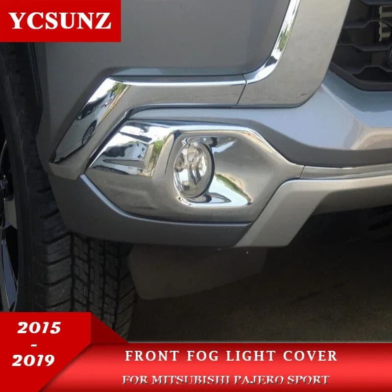 Front Fog Light Cover For Mitsubishi Montero Pajero Sport 2015 2016 2017 2018 2019 Car Exterior Accessories