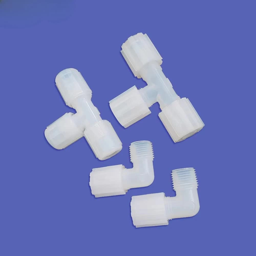 MSK High Purity PFA Connector with Chemical Resistance     Molded Flare Fitting for Semiconductor Use