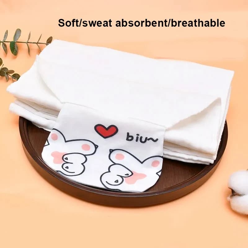2Pcs Adult Baby 6-layer Pure Cotton Sweat Towel ABDL Large Size Cotton Back Towel Breathable Comfortable Soft Absorbent Cloth