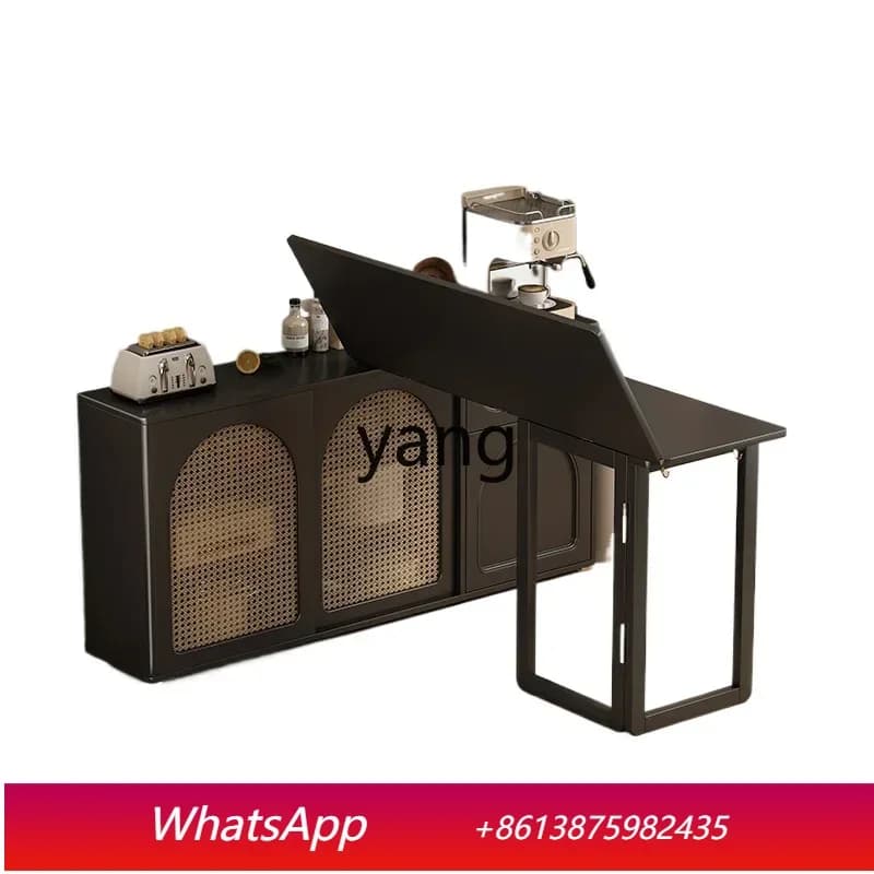 LMM  ultra-thin folding side cabinet small apartment household light luxury dining table that does not take up space