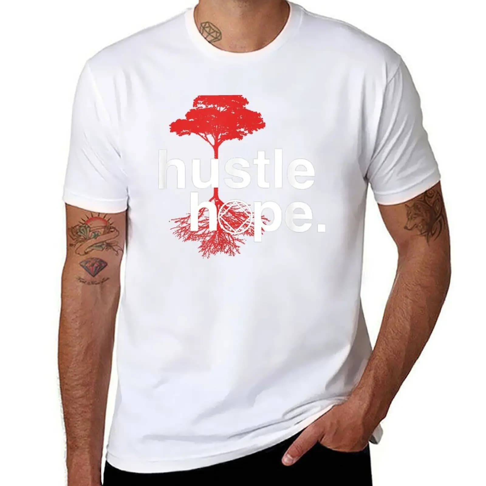 Hustle Hope NA Symbol Narcotics Anonymous NA T-Shirt t shirts with prints t shirts for man graphic funny T-Shirt