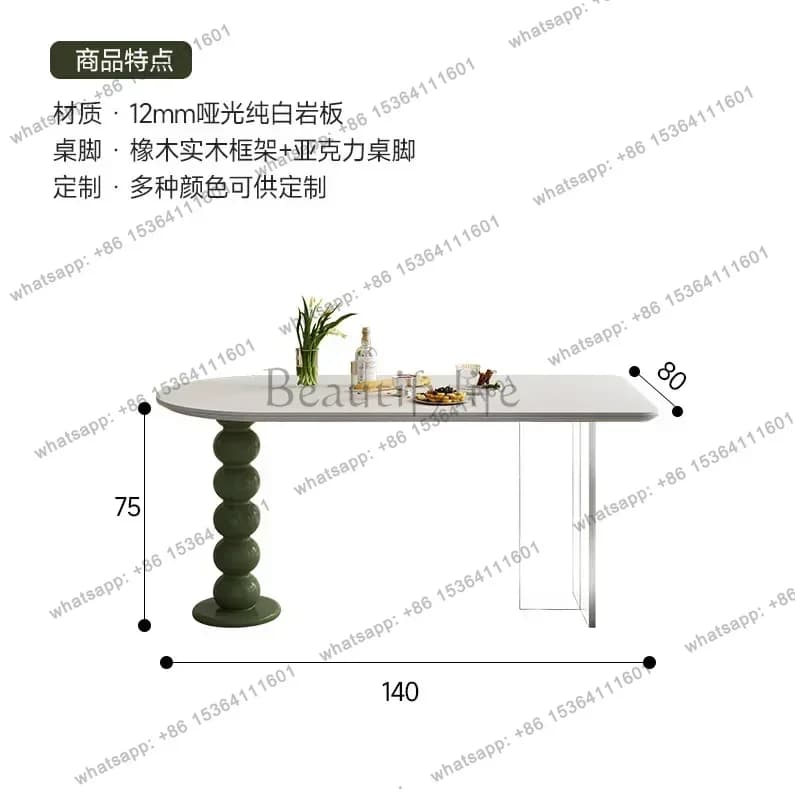 Cream Style Designer Restaurant Dining Tables High-end Simplicity Originality Modern Dining