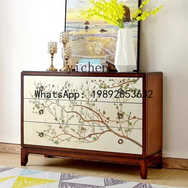Entrance Cabinet Painted Side Cabinet Locker Bedroom Light Luxury Decoration Storage