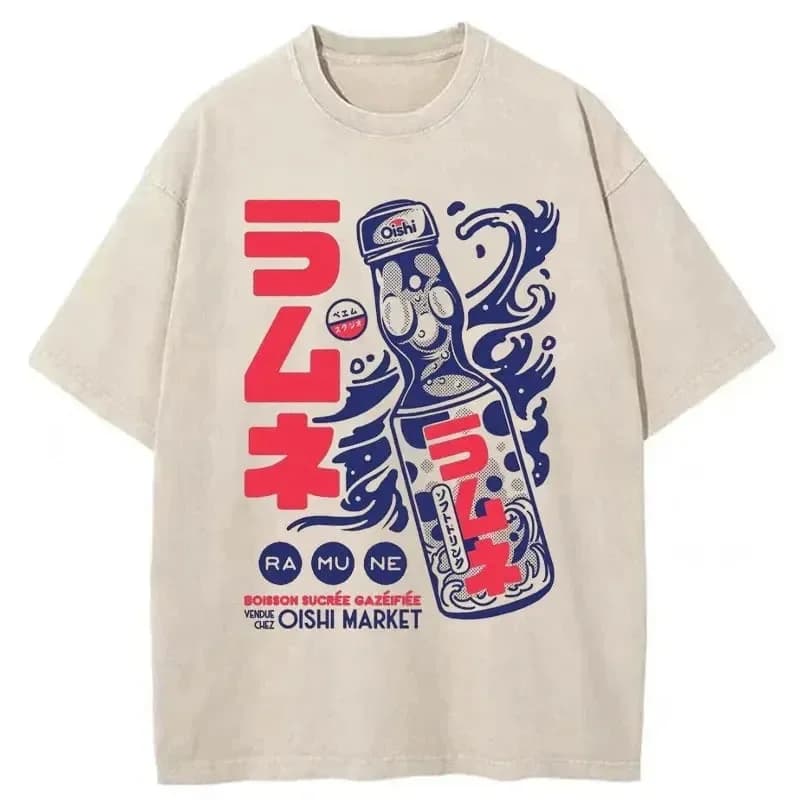 Japanese Style Anime Character Printed Cotton T-Shirt Soft Fabric Round Neck Short Sleeve Men's Graphic Tee Unisex Harajuku