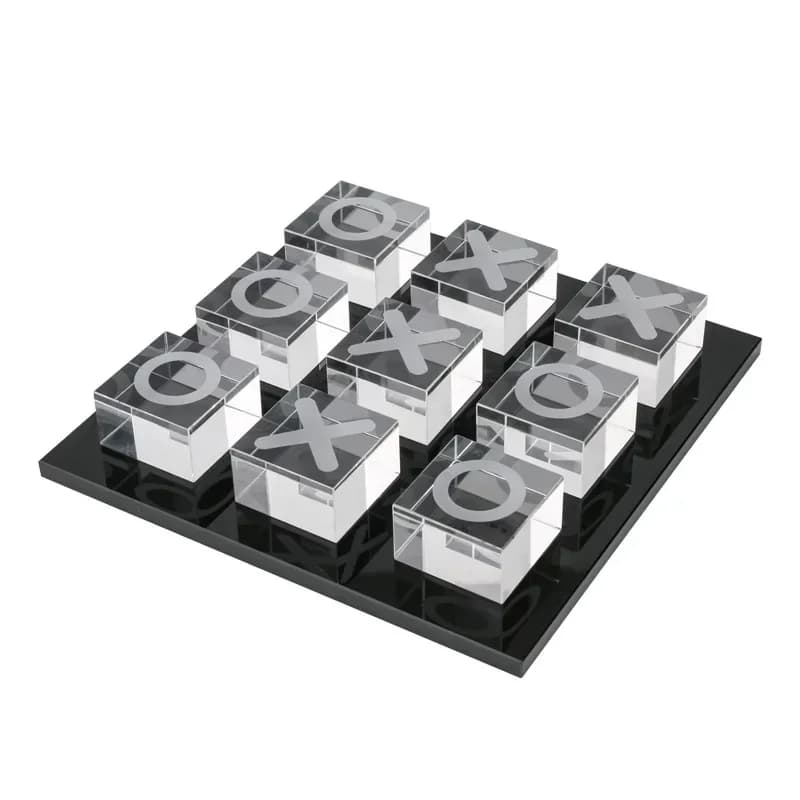 Modern minimalist, Italian living room desktop, creative high-end soft decoration, crystal international chessboard decoration