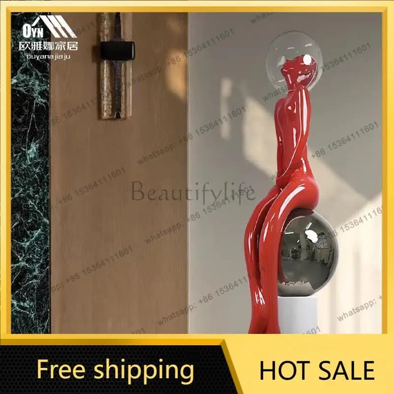 Art Sculpture Floor-to-ceiling Ornament Sales Office Exhibition Hall Creative Sitting Statue