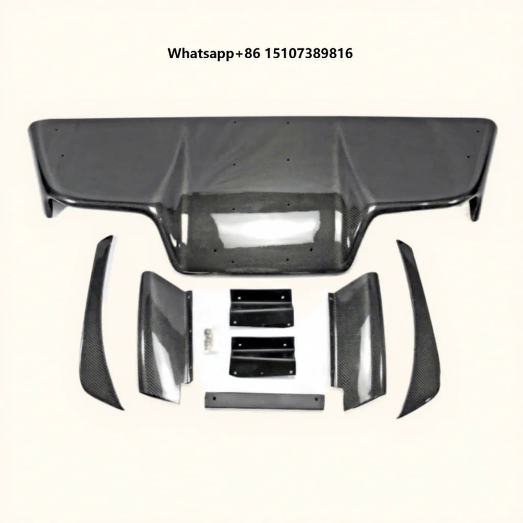 For Fairlady Carbon Fiber 03-08 Z33 350z Infiniti G35 Coupe 2D JDM TS Style Rear Diffuser Type 2 8Pcs (with Fitting)