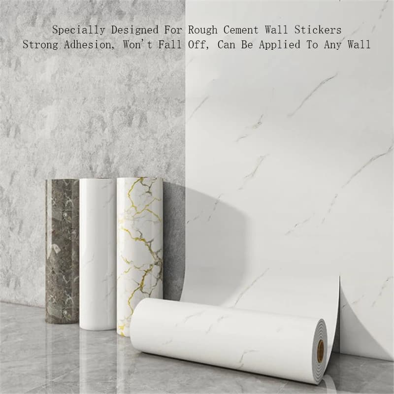40cm X 500cm Self-Adhesive Imitation Marble Tile Wallpaper For Bathroom Walls, Backgrounds, And Decorative Wall Stickers