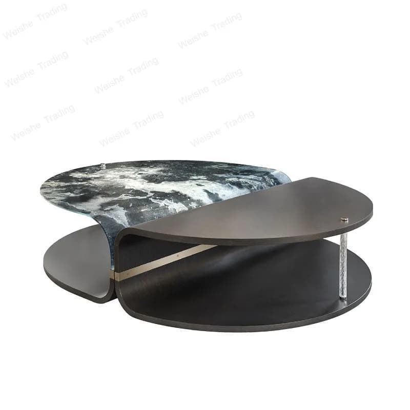 Modern light luxury coffee table high-end living room, creative tempered acrylic, simple new tea table
