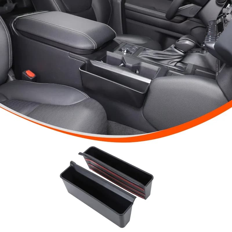 ABS Center Console Gearshift Both Sides Storage Box tray for 2024+ Toyota Prado  Car interior Organizer Accessories
