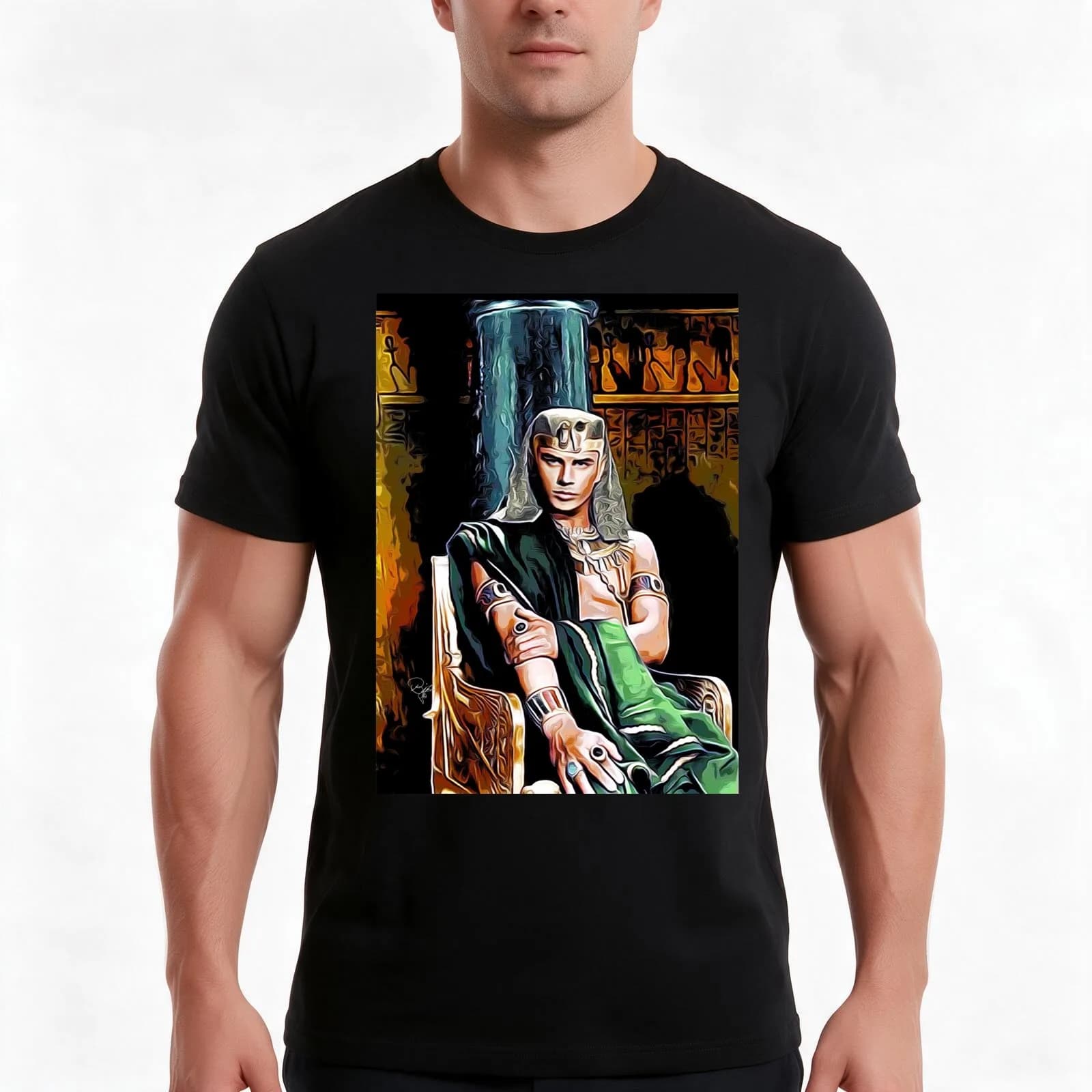 YUL BRYNNER / RAMSES , BROTHER OF MOSES T-Shirt, Summer Casual Cotton Tee, Oversized Streetwear Tops, Vintage Graphic Print