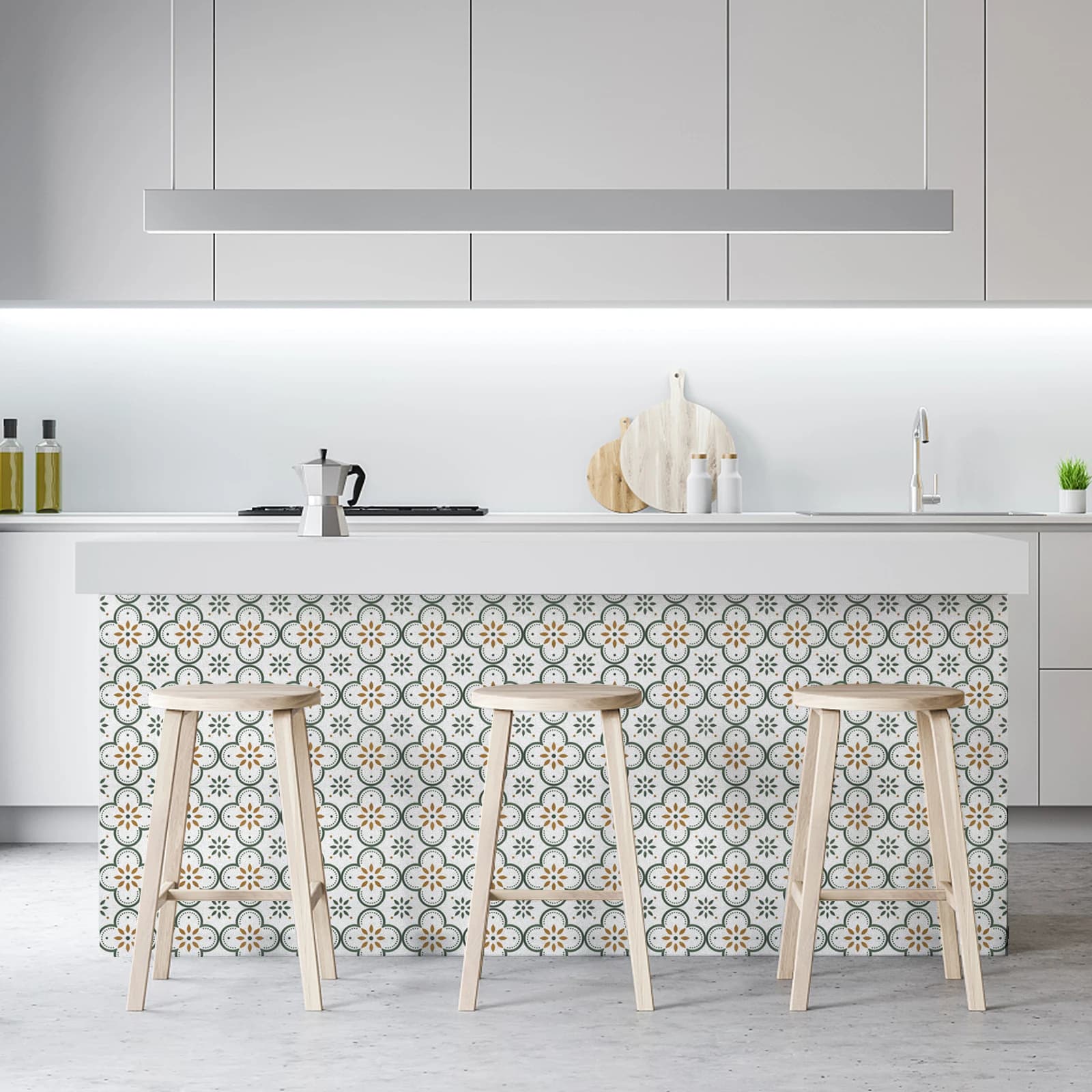 Vintage Waterproof Self-adhesive Vinyl Tile Stickers Wall Decals 10/20pcs Wall Stickers for Home Kitchen Bathroom Decoration