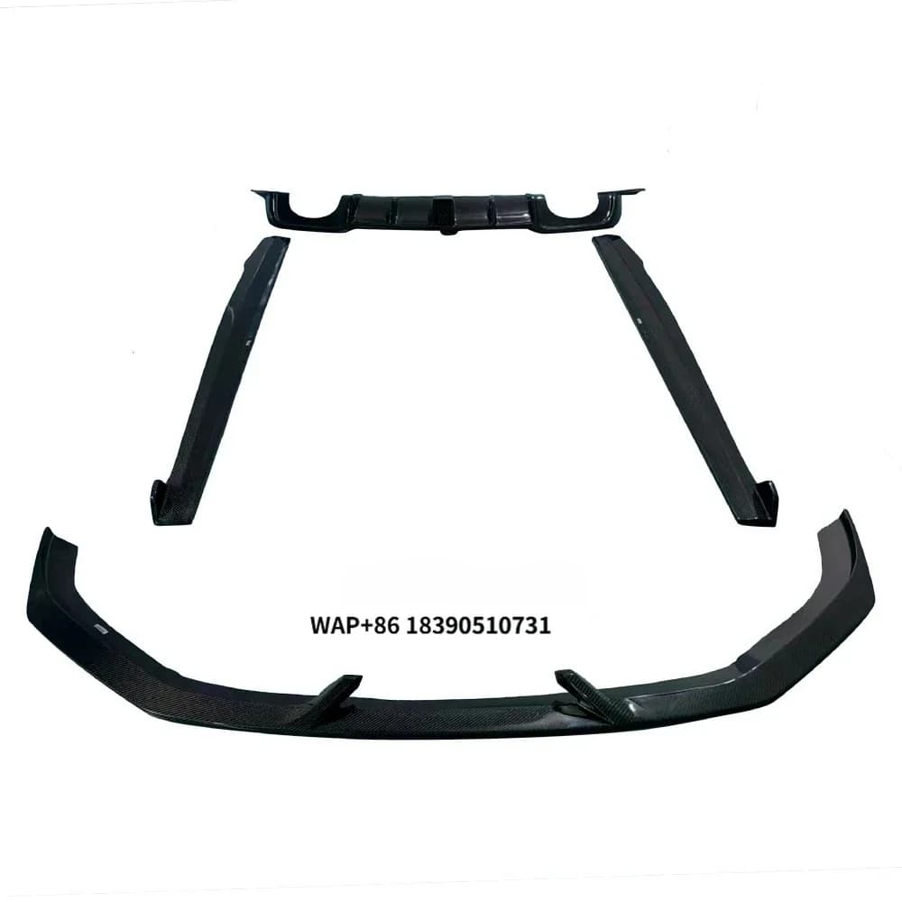 Carbon Fiber Front Lip Side Skirts Rear Diffuser Spoiler for RS3 8V 2017-2019