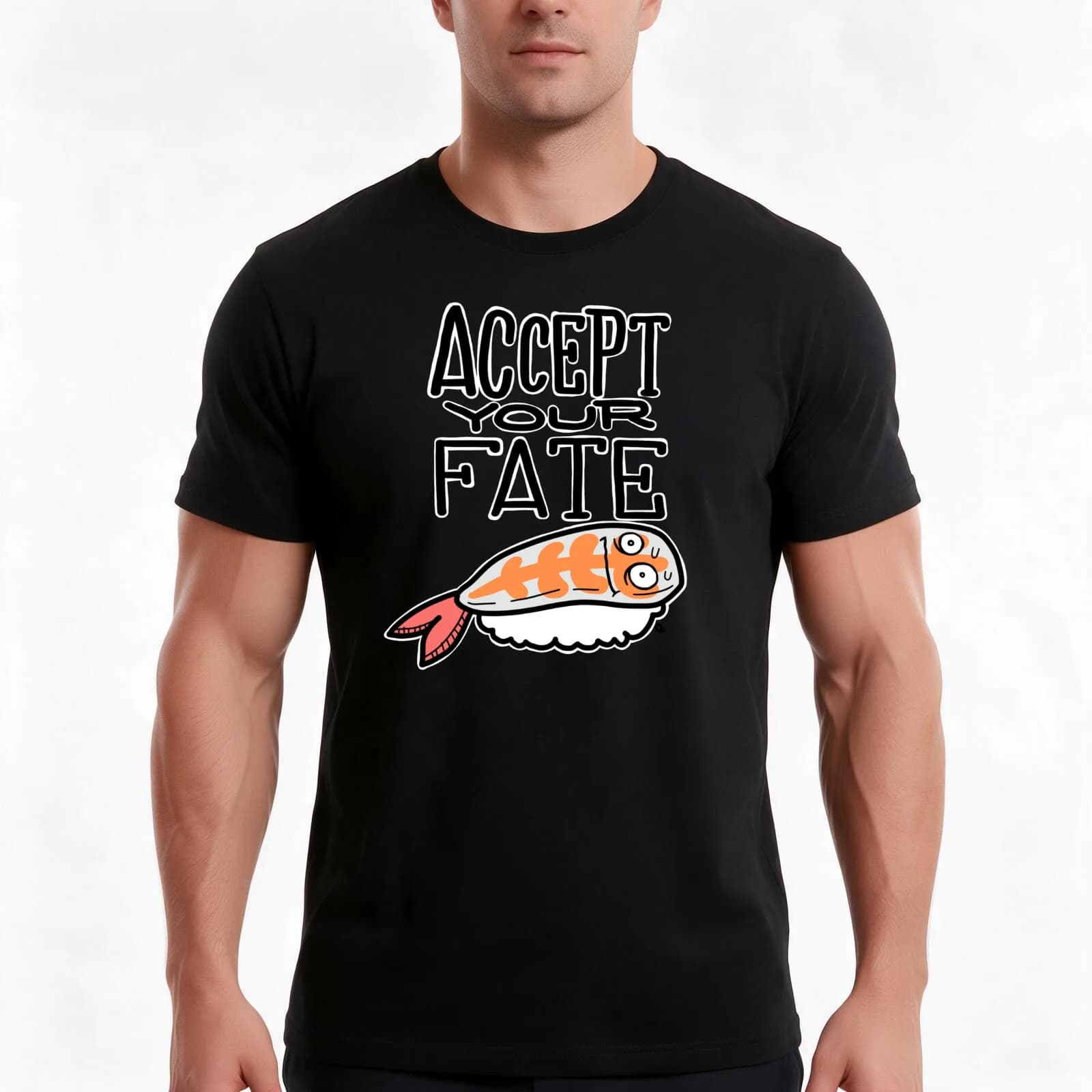 Accept Your Fate T-Shirt, Summer Casual Cotton Tee, Oversized Streetwear Tops, Vintage Graphic Print, Loose Fit Short Sleeve