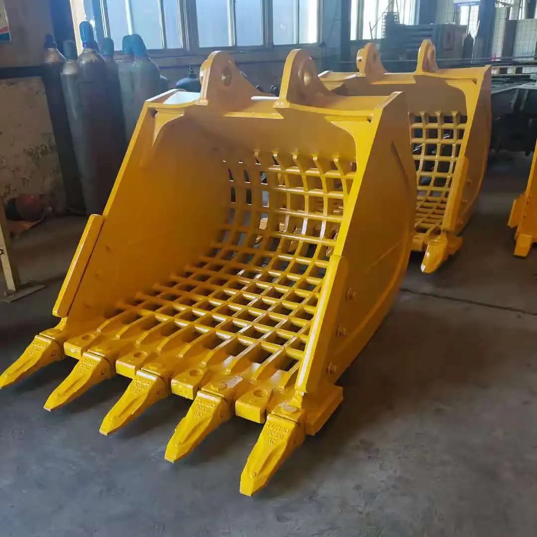 5-100ton 1.2cbm Excavator Grid Bucket Screening Bucket Sieve Bucket for Sand Gravel Screening Operation