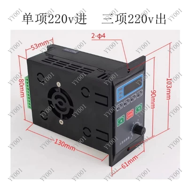 Universal 1-Phase 220V to 3-Phase 220V Inverter for 200/400/750W Motor