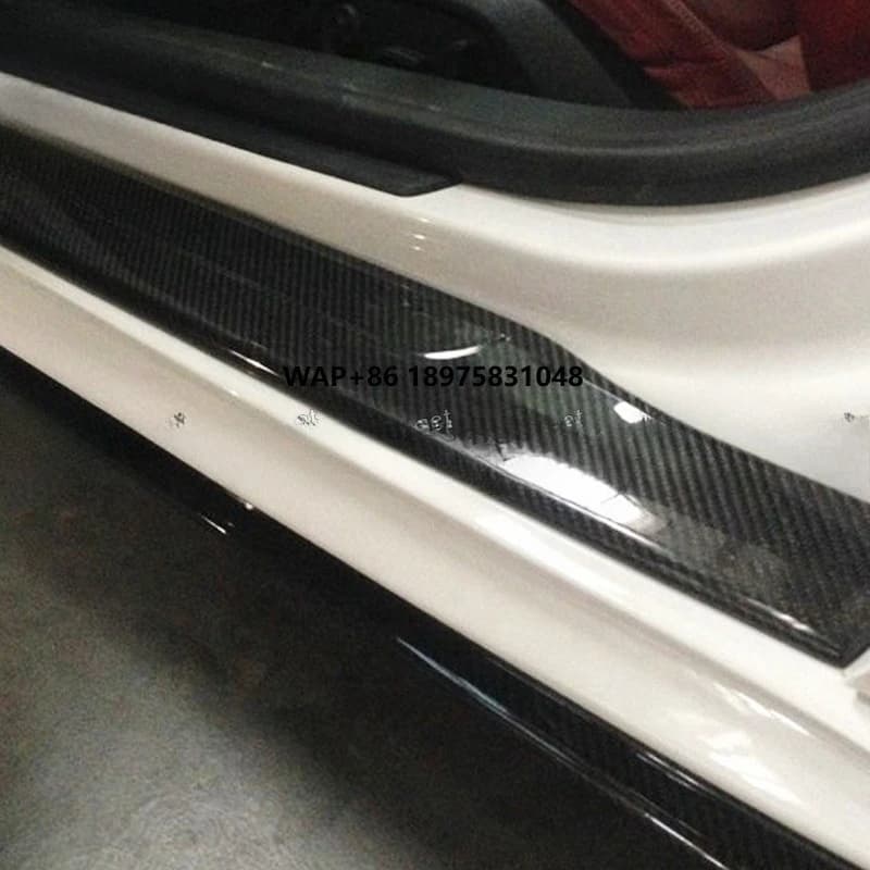 High Glossy Carbon Fiber Car Body Parts Welcome Pedal Door Sill Panel Covers for Au-di R8 V8 V10