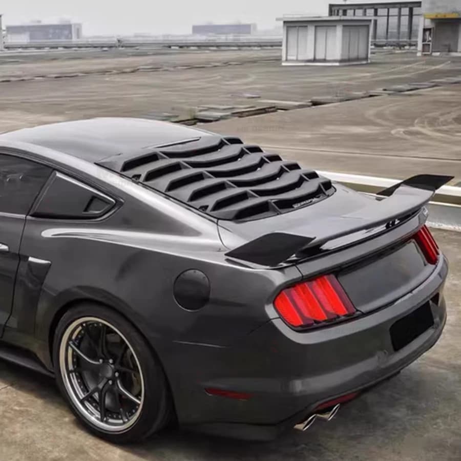 ABS Black Rear Window Louver Sun Shade Cover for Ford Mustang 2015-2023 Body Kit Car Accessories