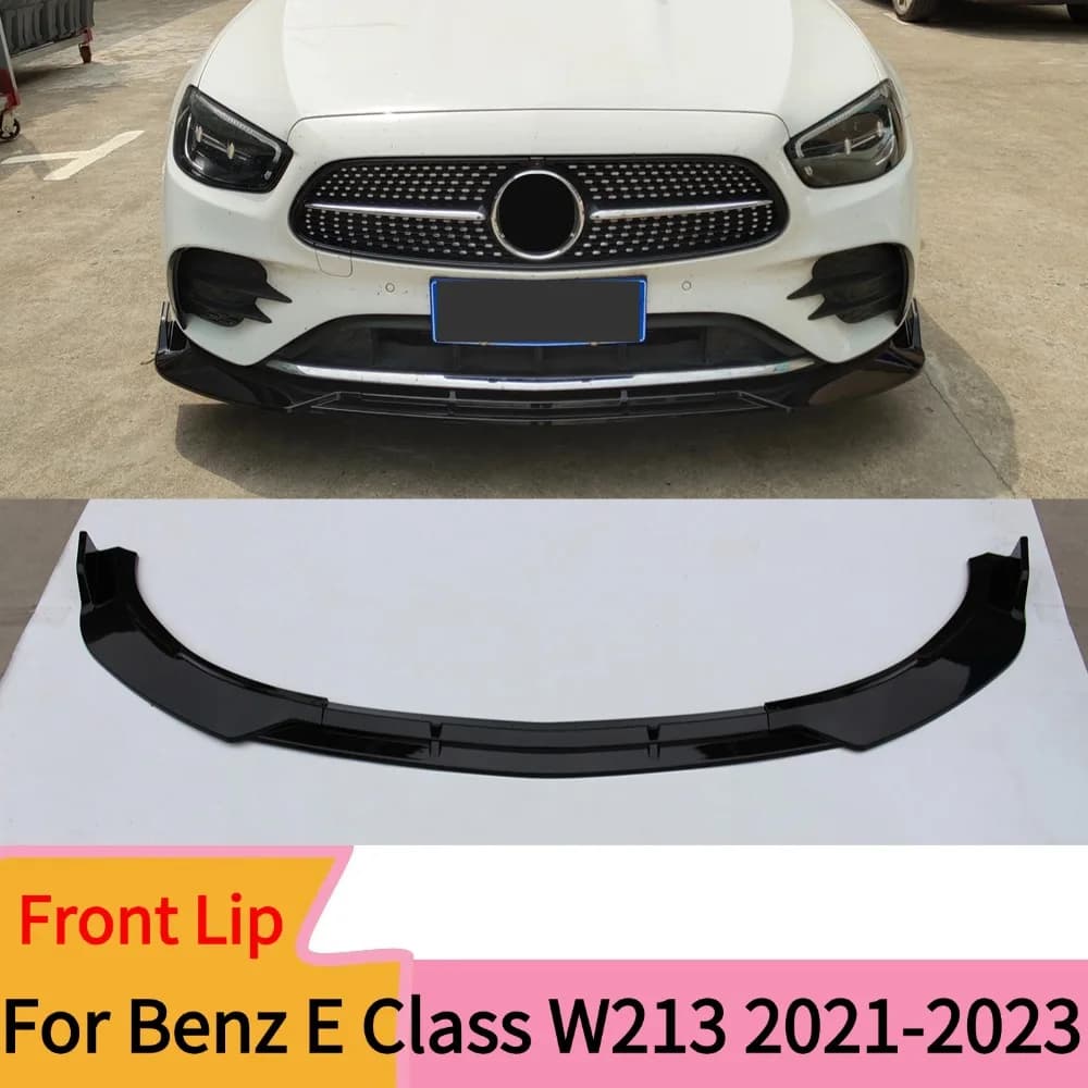 For E Class W213 E260 E300 2021-2023 Mercedes Benz Front under Bumper Lower Lip Chin Splitter Deflector Body Kit Protector Part