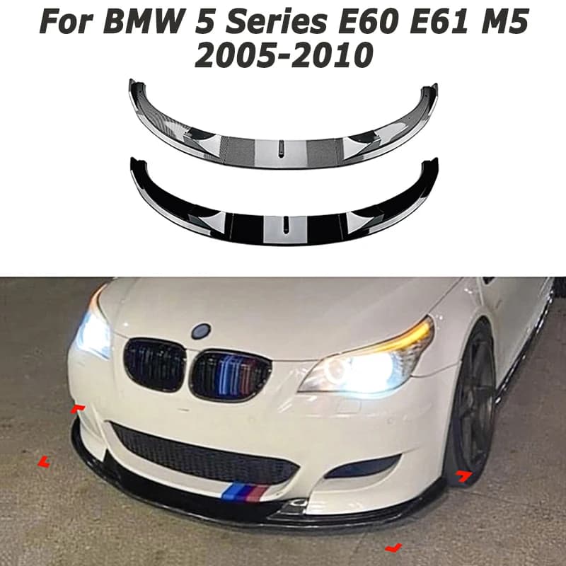 Car Front Bumper Lip For BMW 5 Series E60 E61 M5 2005-2010 Diffuser Splitter Spoiler Exterior Car Accessories Tuning Parts
