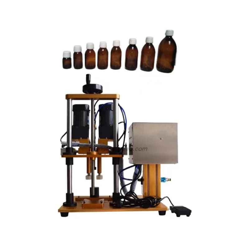 Multi-specification Daily Chemical Four-wheel Capping Machine Food Cosmetic Beverage Nut Jar Plastic Lid Rubbing Machine