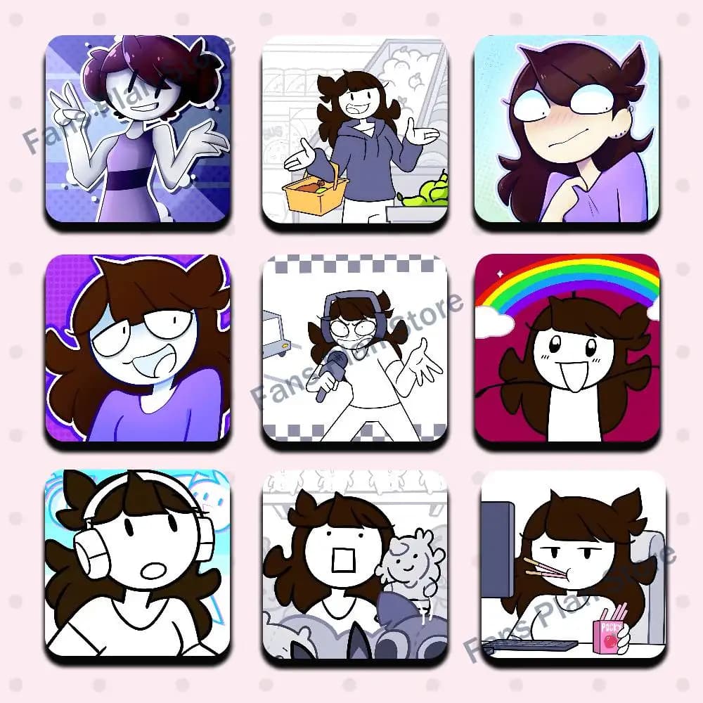 J-Jaiden Animations Refrigerator Magnets Cute Cartoon Magnetic Personality Decorations Creative Gifts