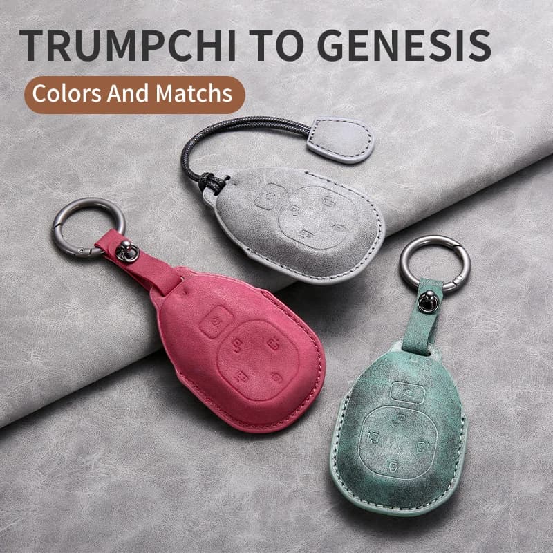 Leather Car Key Case Cover For GAC Trumpchi GS8 Empow J11 J12 J13 J14 J15 GS4 GM8 GA3 GA6 GS5 GS3 Legend Auto Accessories