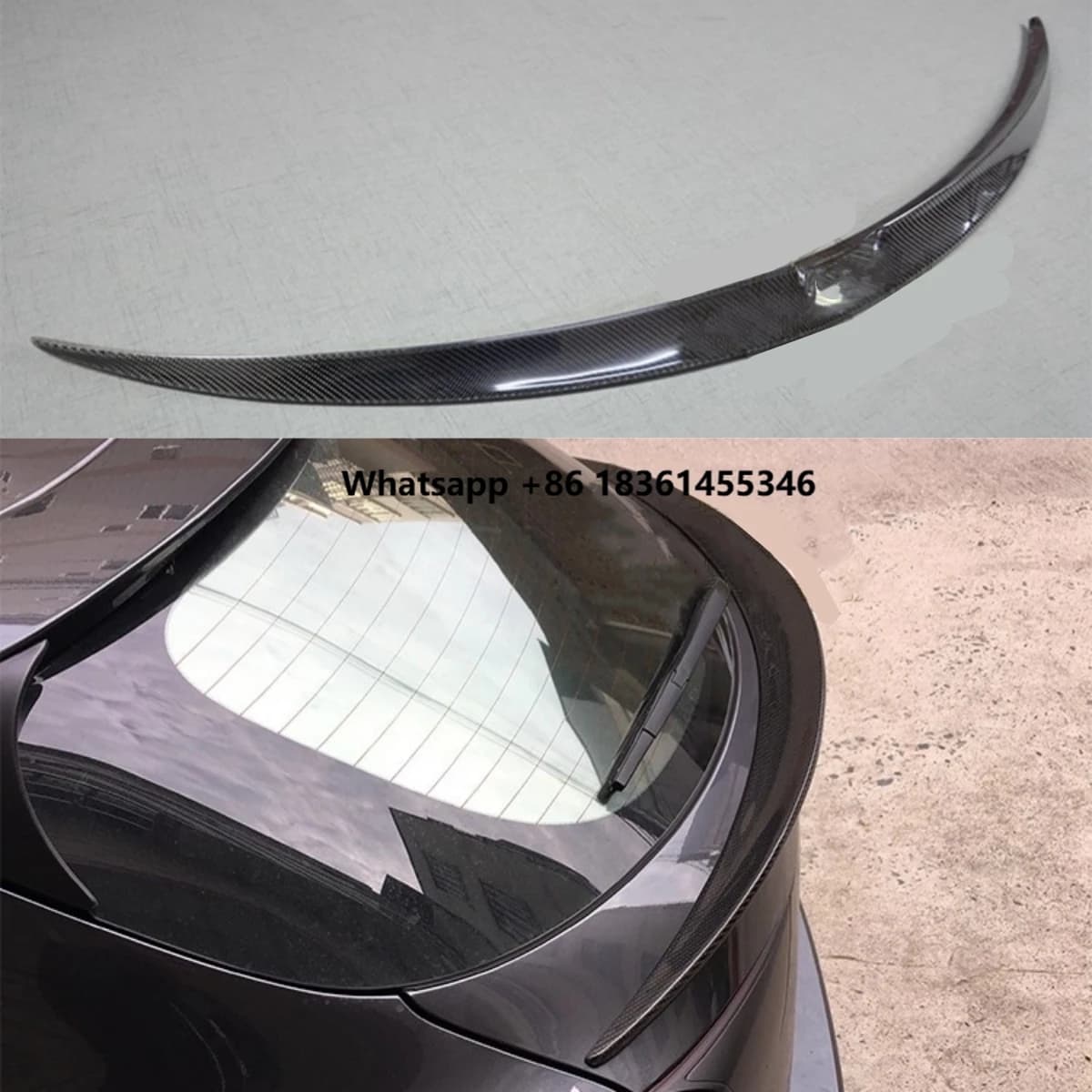 for 3 Axela 2014-2019 Modified Middle Wing Car Rear Trunk Trim Carbon Fiber Rear Trunk Spoiler