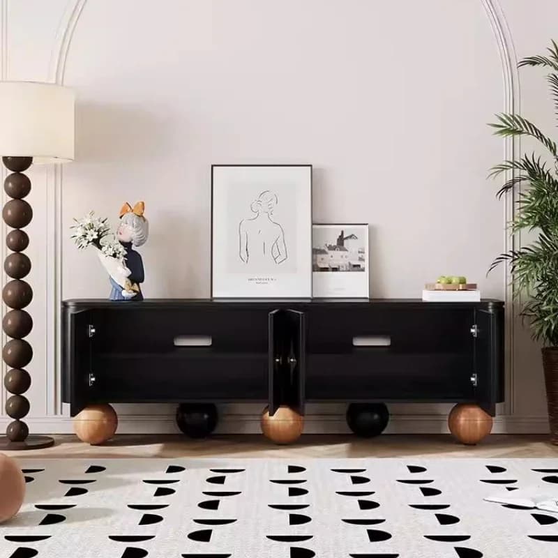 Living Room Mobile Tv Stands Table Dressers Luxury Chest Tv Stands Cabinet Storage Home Black Mueble Para Tv Bedroom Furniture