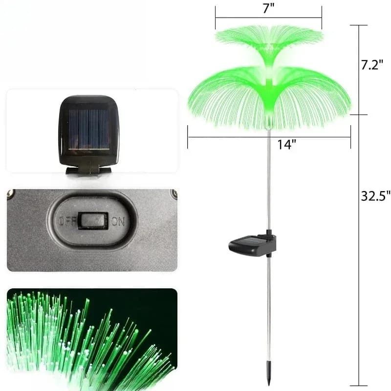 Garden Outdoor Solar Light PVC Body Waterproof Light Emitting Diode with Soft Warm White for Garden  Emitting Diode