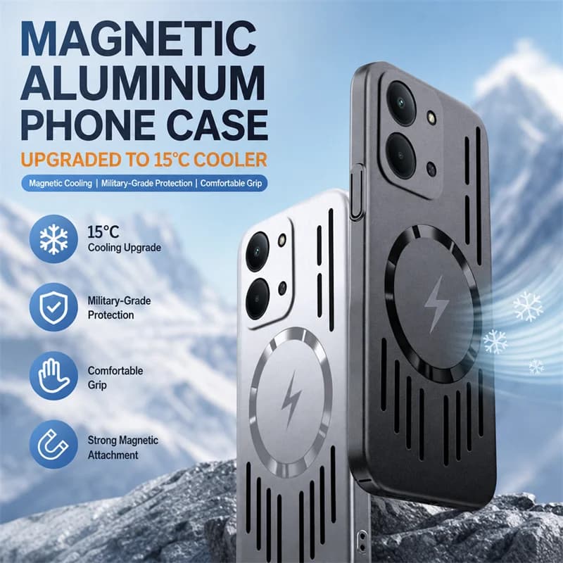 Breathable Heat Dissipation Cases for Redmi 15C Redmi15C 4G 5G 171 173 Magnetic Shockproof Anti-Scratch Cover Matte Hollow Armor