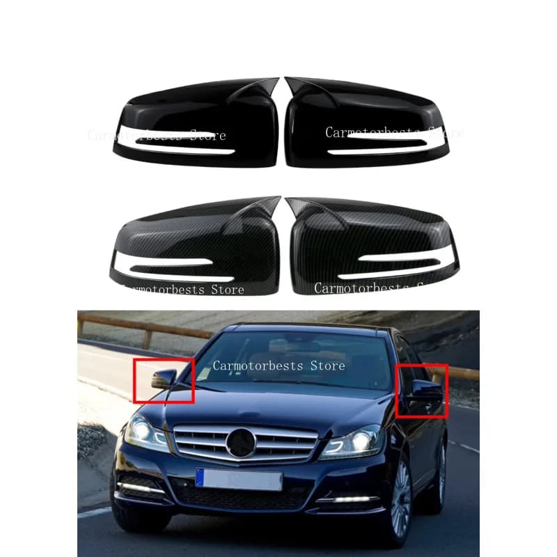 Rearview Side Mirror Cover  For Mercedes Benz W176 W246 W212 W204 C117 X156 X204 W221 A B C E S CLA GLA GLK ClassWing Cap Trim