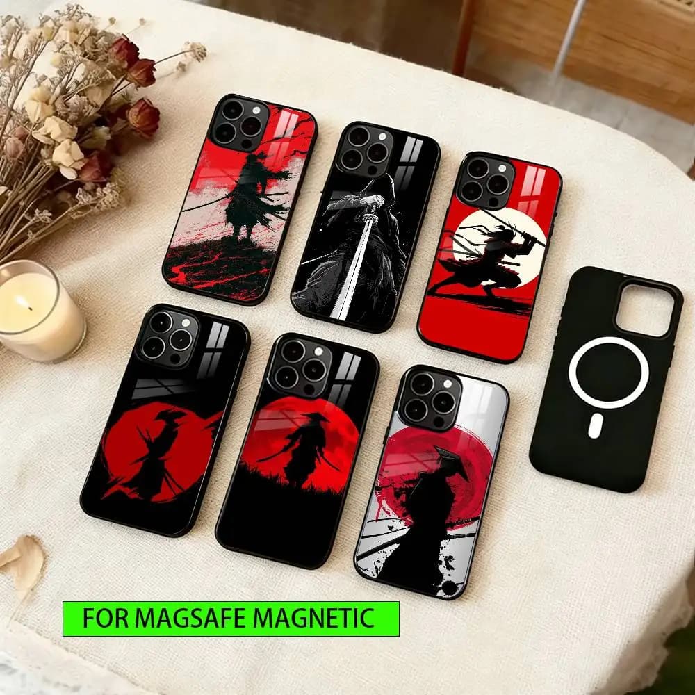 Japanese Bushido Samurai  Phone Case For iPhone17,16,15,14,13,12,11 Plus,Pro Magnetic For Magsafe Wireless Charging