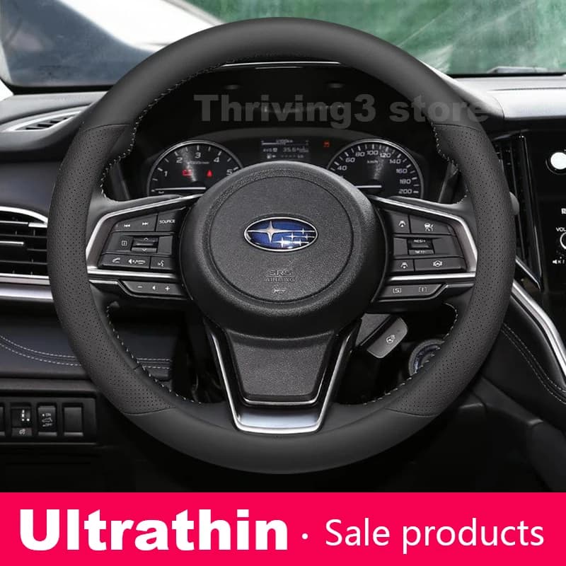 Leather Car Steering Wheel Cover For Subaru Forester XV Crosstrek Outback impreza Auto Steering Wheel Subaru Crostrek Accessory