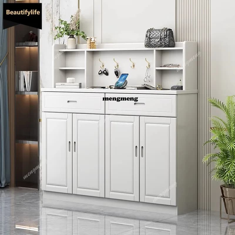 Modern solid wood sideboards, low wall-mounted wine cabinets, living and dining room kitchen cabinets D80