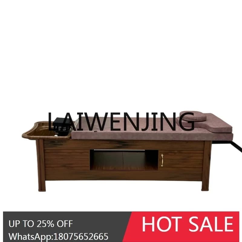 RWJ Massage Couch for Hair Salon Thai Bed Lying Completely Hairdressing Shampoo Chair Barber Shop