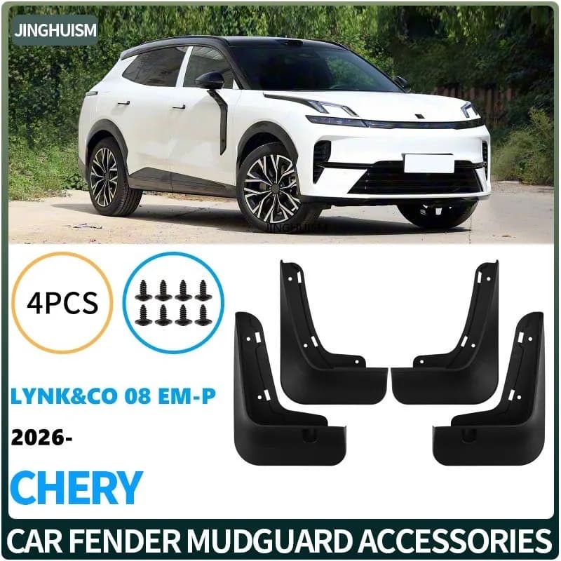 Mudguards Car Accessories Mud Flaps for Geely LYNK&CO 08 EM-P 2026 Exterior Upgrade Black Splash for Fender for Protection