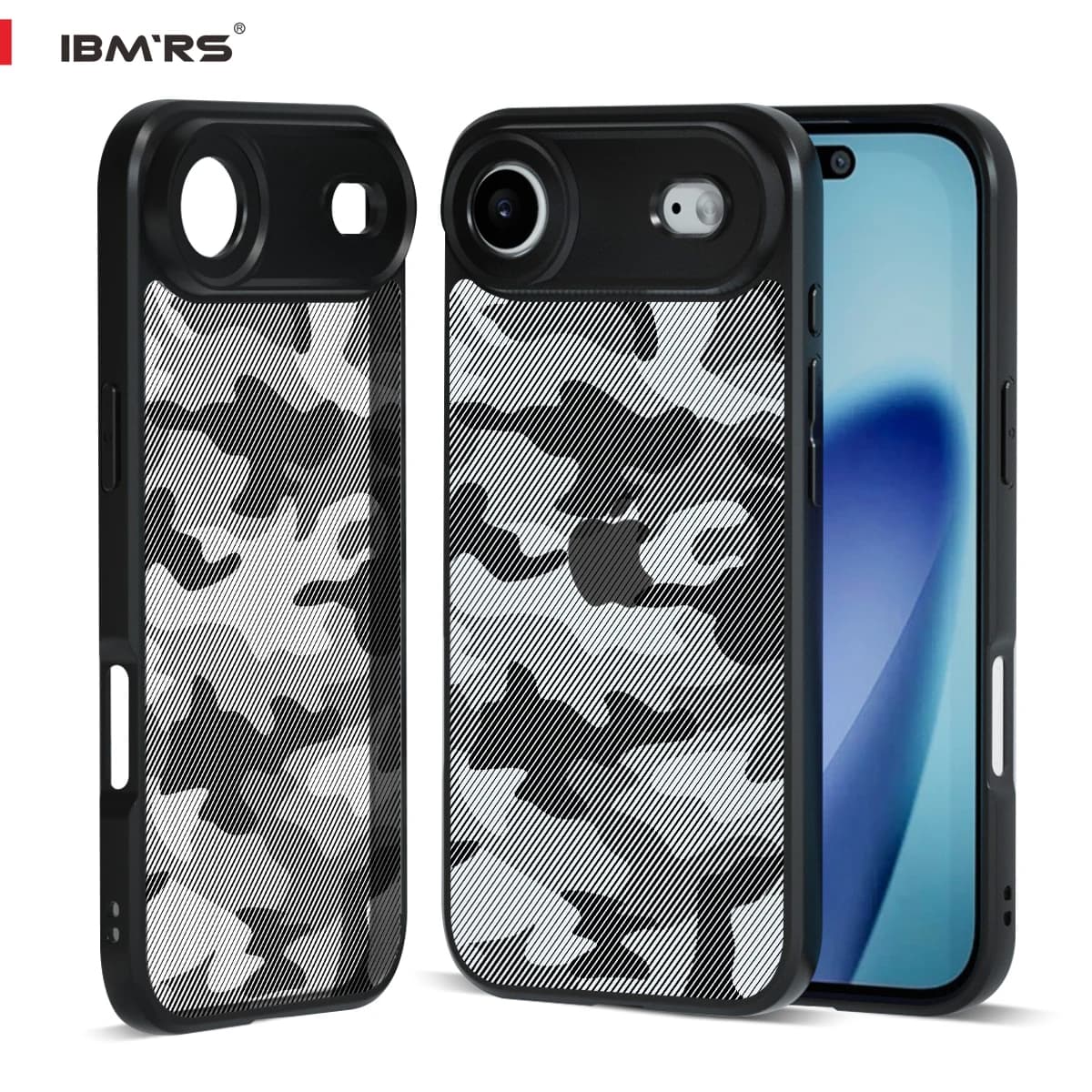 IBMRS For iPhone Air Case 2025, Military Camo Shockproof Cover, Flexible Anti-Drop TPU Phone Case