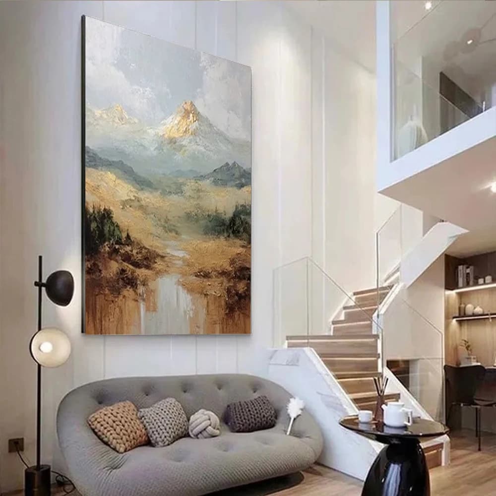 100% hand drawn blue abstract oil painting original wall painting home living room decoration paint interior aesthetics