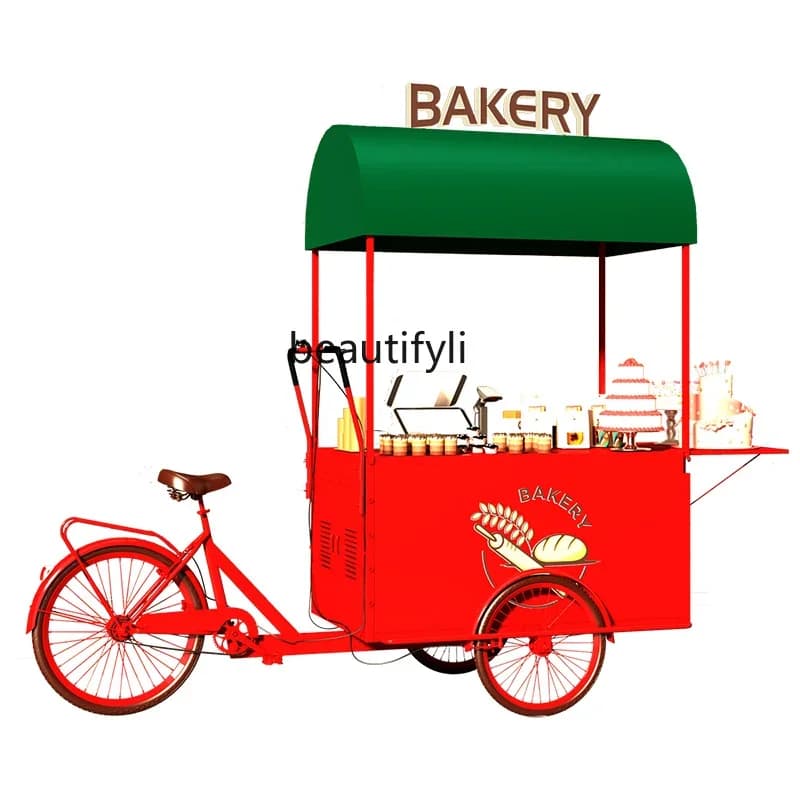 cc182Stall car Food production car Night market promotion Outdoor mobile snack stall tricycle