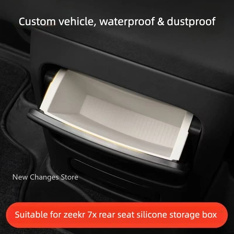 Suitable for Zeekr 7X 2025 2026 Rear Exhaust Vent Storage Box Silicone Anti Dirt Protective Cover Interior Modify Accessories