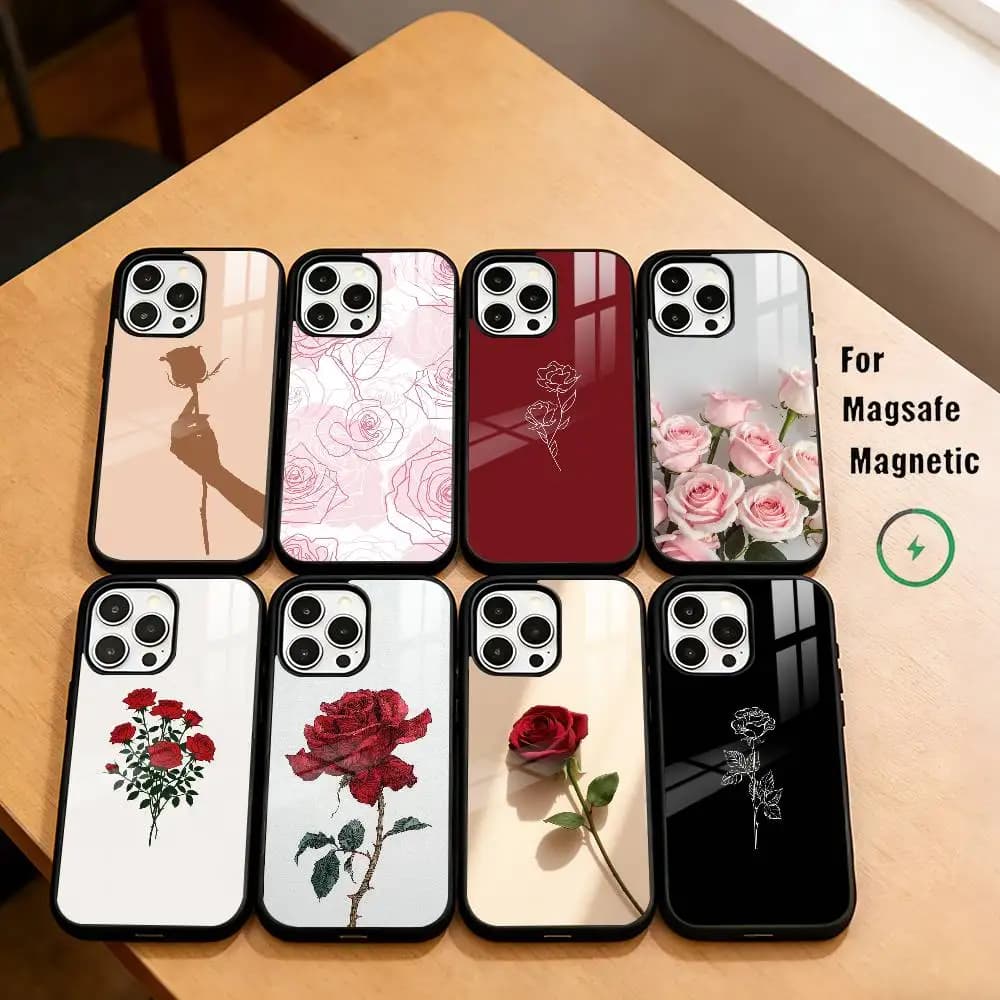 B-Beautiful and elegant roses  Phone Case For iPhone17,16,15,14,13,12,11 Plus,Pro Magnetic with Magsafe Wireless Charging