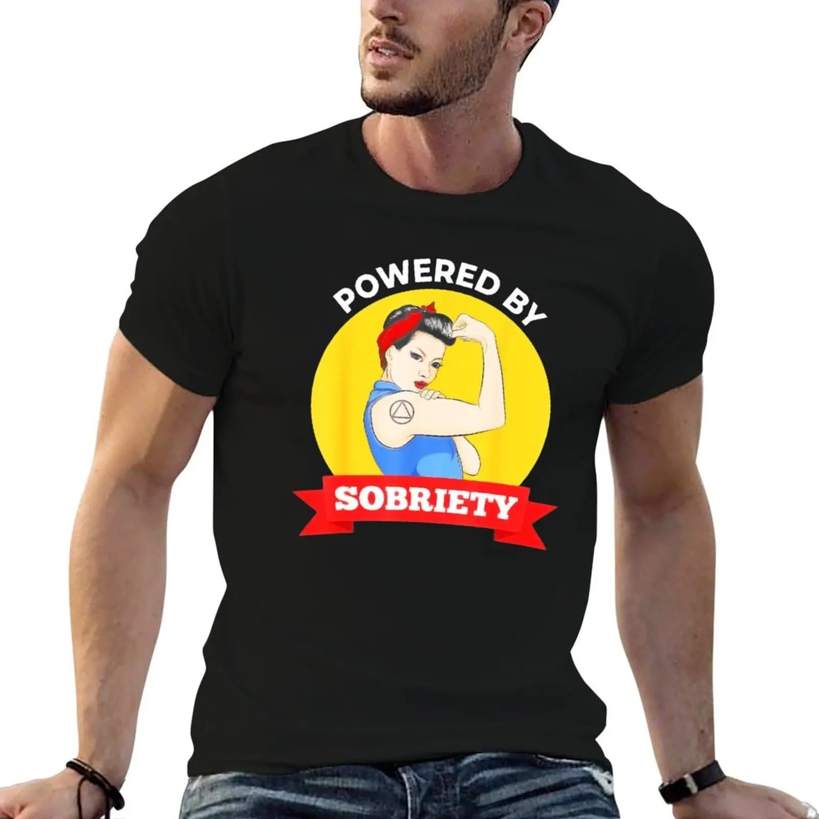 Sobriety Alcoholics Anonymous AA Sober AF Gift For Women T-Shirt