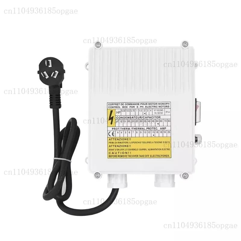 220V Submersible Deep Well Pump Control Box Submersible Pump External Capacitor Box Switch Box