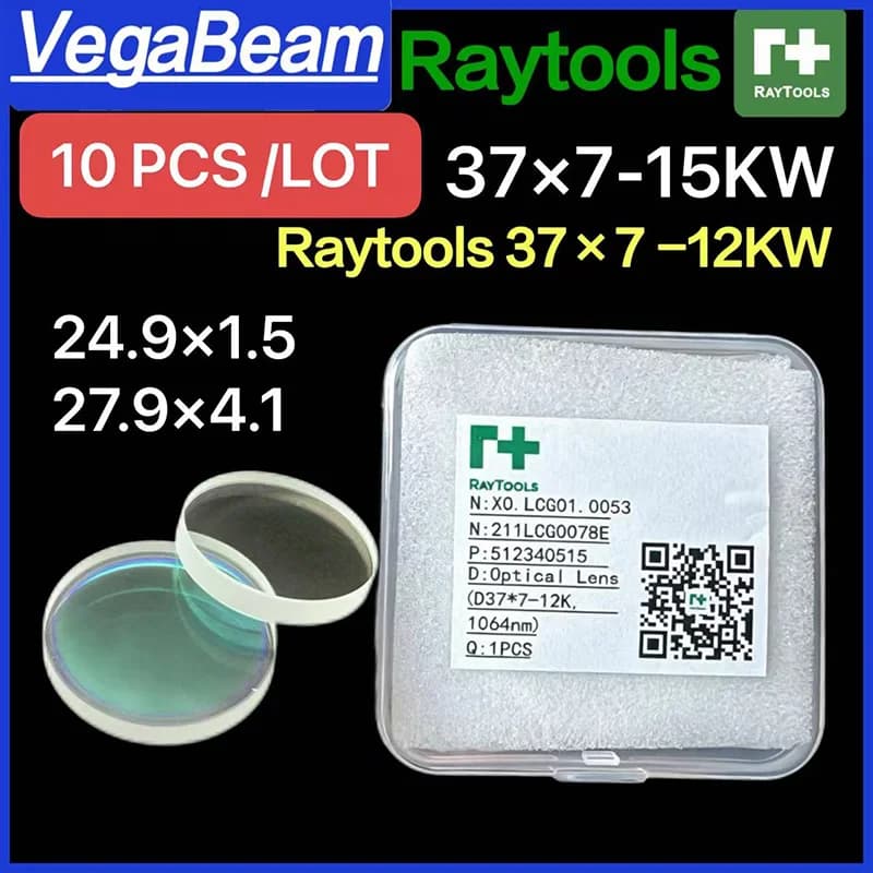 10 PCS 37X7 12KW&37X7 15KW&211LCG0078E Raytools Original Protective Lens for Raytools BM114 BM06K BS12K Laser Cutting Head Lens
