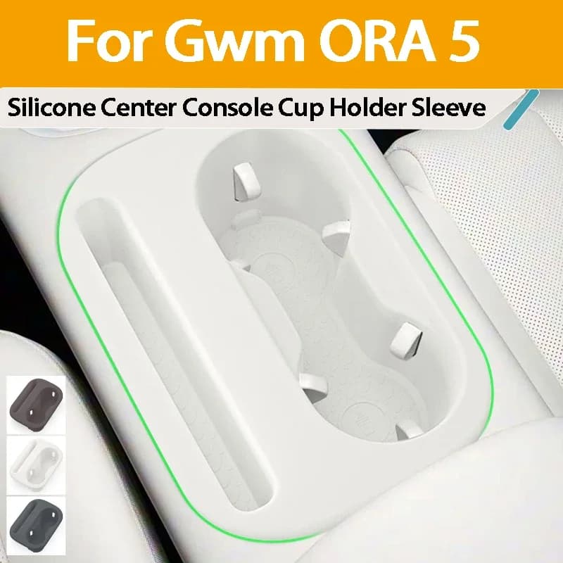 For GWM ORA 5 2026 Central Control Cup Mat Silicone Cup Holder Sleeve Car Interior Accessories