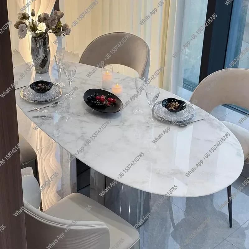 S Mobile Kitchen Dining Table Restaurant Marble Side Desk Table Study Luxury Modern Gaming Poker Mesas De Comedor Home Furniture