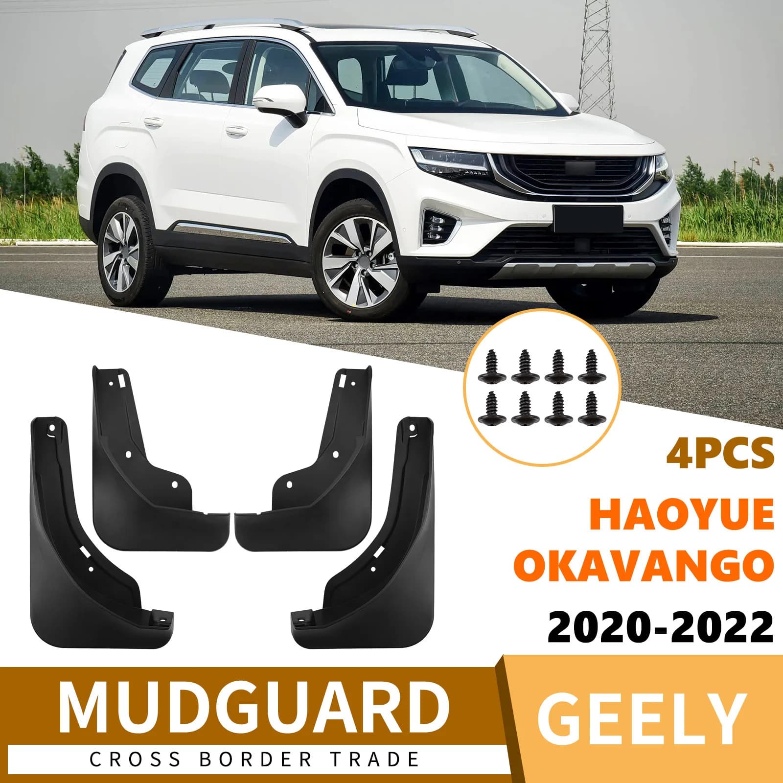 For Geely Haoyue Okavango 2020-2022 fender tile auto parts 4runner accessories car accessories fender flares mud flaps