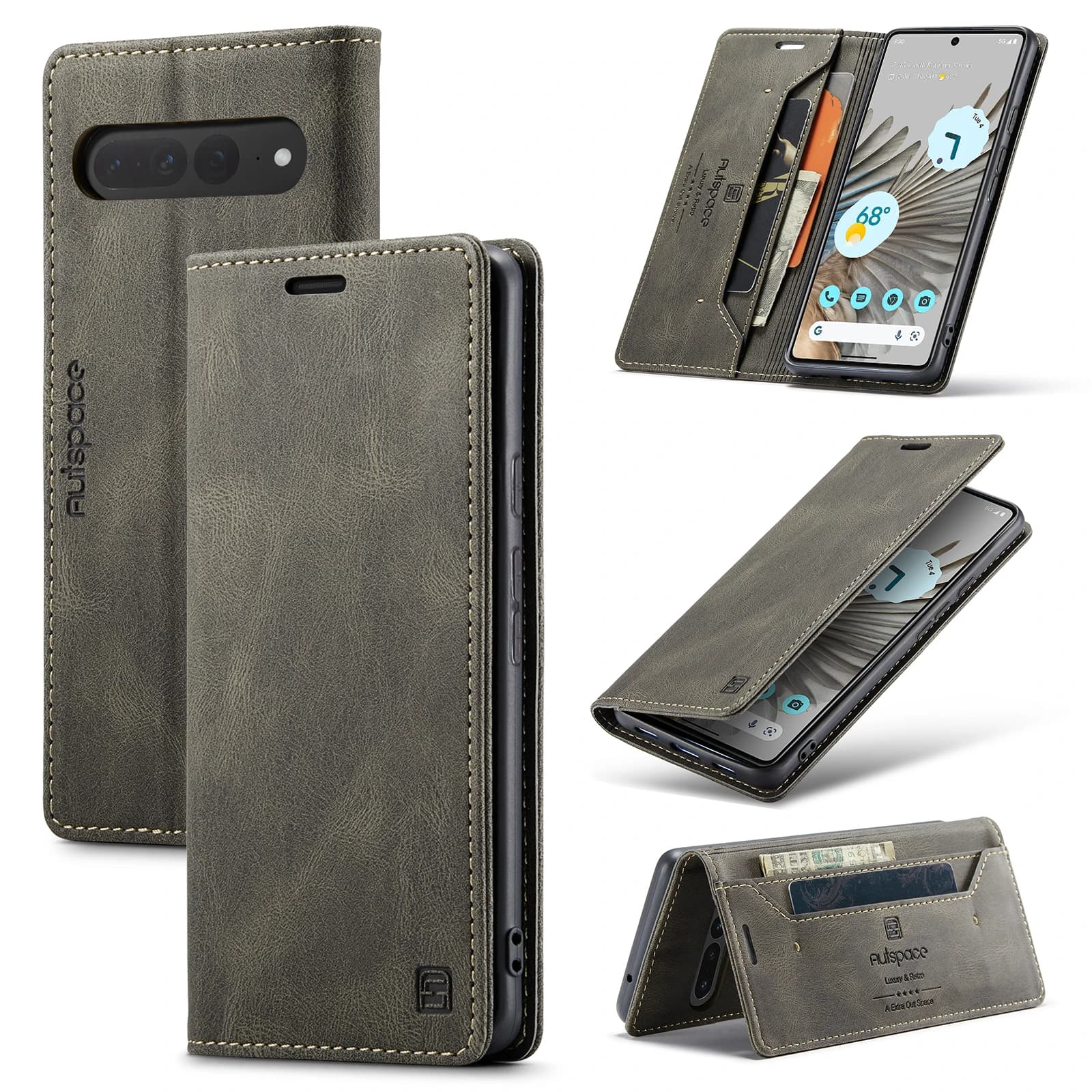 for Google Pixel 7 6 Pro Wallet Case, RFID Blocking Card Slot Stand Phone Case PU Leather Magnetic Flip Cover for Pixel 6 Pro