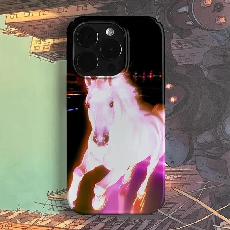 Ins Korean Pink Girl Pony Phone Case for IPHONE 17 Air 16E 15 PROMAX 14 Plus 13 12 MINI 11 PRO 16Plus XR XS Acrylic Phone Cover